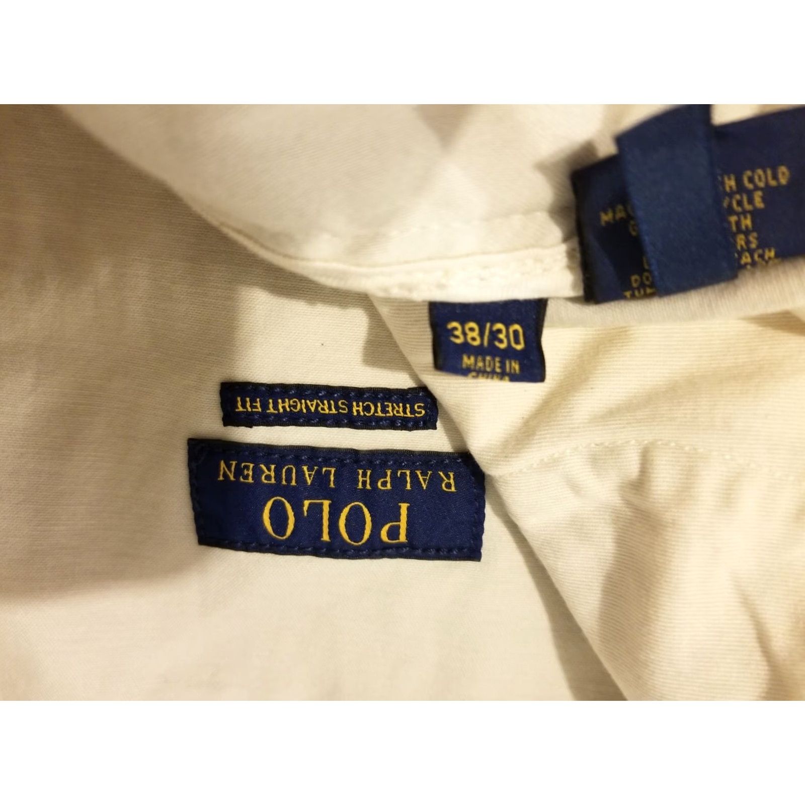 Polo Ralph Lauren Polo Ralph Lauren Jeans Slim Straight Denim 38x30 Beige Mens Stretch Regular Inseam 30 Jeans Size US M / EU 48-50 / 2 - 5 Thumbnail