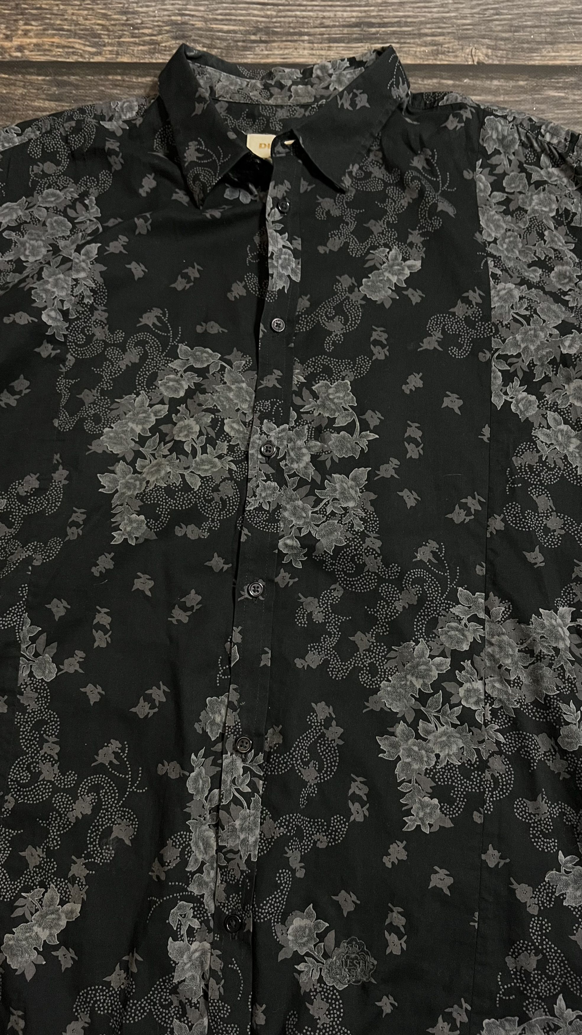 Diesel Gothic Flowers Vintage Shirt Men’s XL