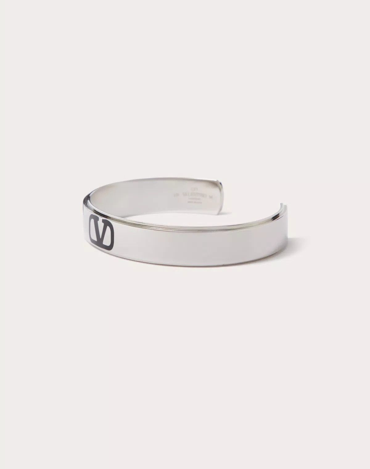 Valentino oc11z0725 Size:Small/ Metal And Enamel Cuff in Silver Size ONE SIZE - 3 Thumbnail