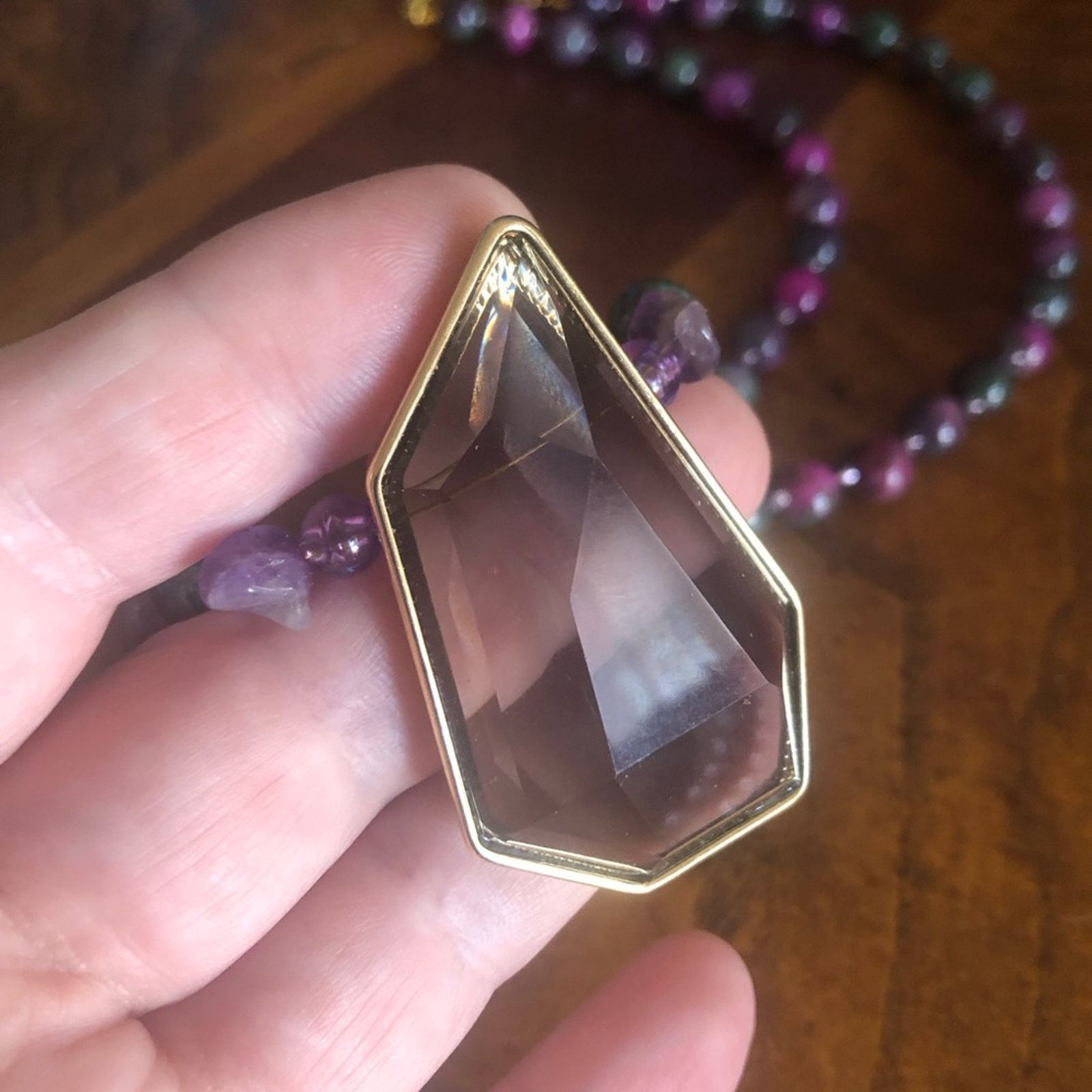 Handmade Handcrafted genuine ruby in zoisite topaz pendant necklace Size ONE SIZE - 6 Thumbnail