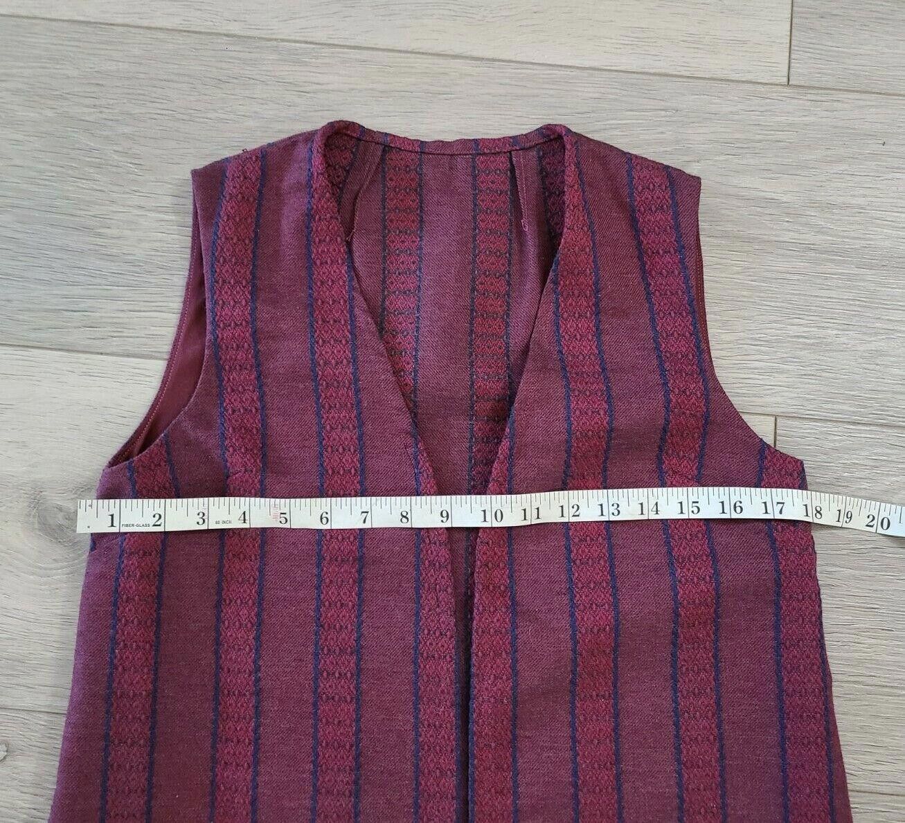 Designer Vintage 1960s Long Vest Hippie Blow Mod Retro Small Medium Size M / US 6-8 / IT 42-44 - 6 Thumbnail