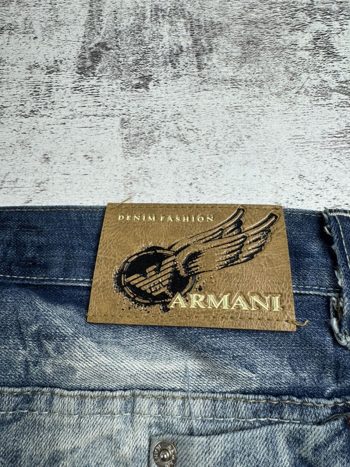 Armani Armani Vintage Faded 33/33 Blue Hip Hop Rap Distressed Jeans Pants Trousers Size US 33 - 12 Thumbnail