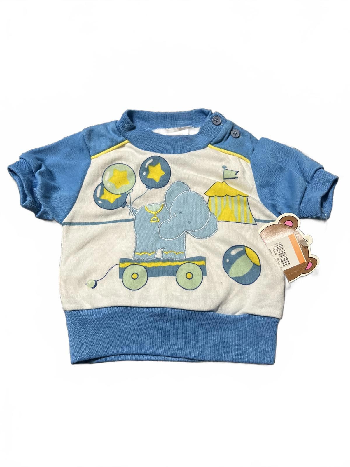 Other Lovespun Baby Blue Elephant Print Pullover Sweatshirt 3-6M Size US XXS / EU 40 - 1 Thumbnail