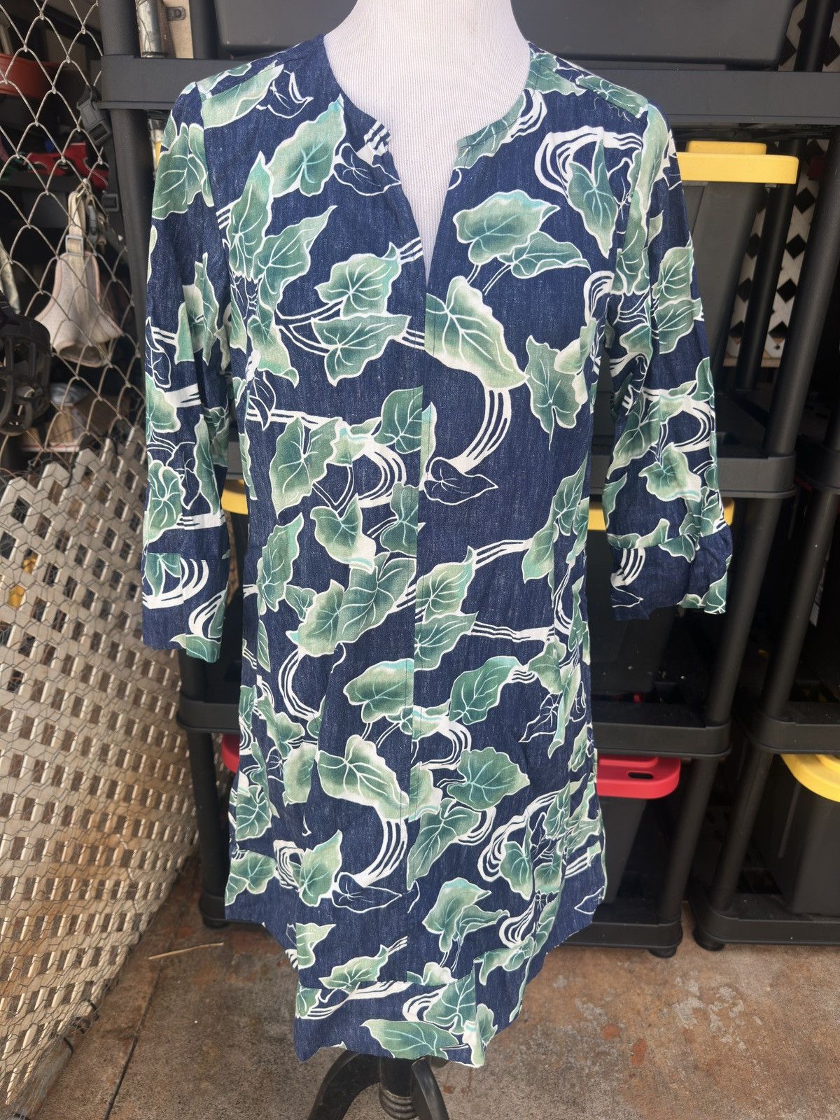 Reyn Spooner Reyn Spooner Tunic Women's S Top Floral Hawaiian Blue/Green Size S / US 4 / IT 40 - 1 Thumbnail