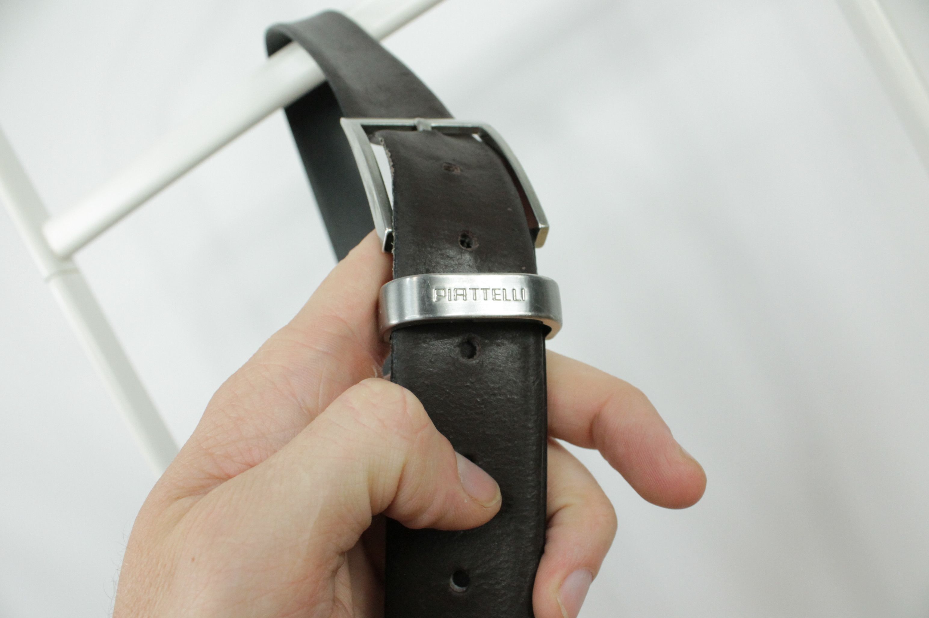 Piattelli Bruno Piattelli Brown Leather Belt Size 46 - 4 Thumbnail