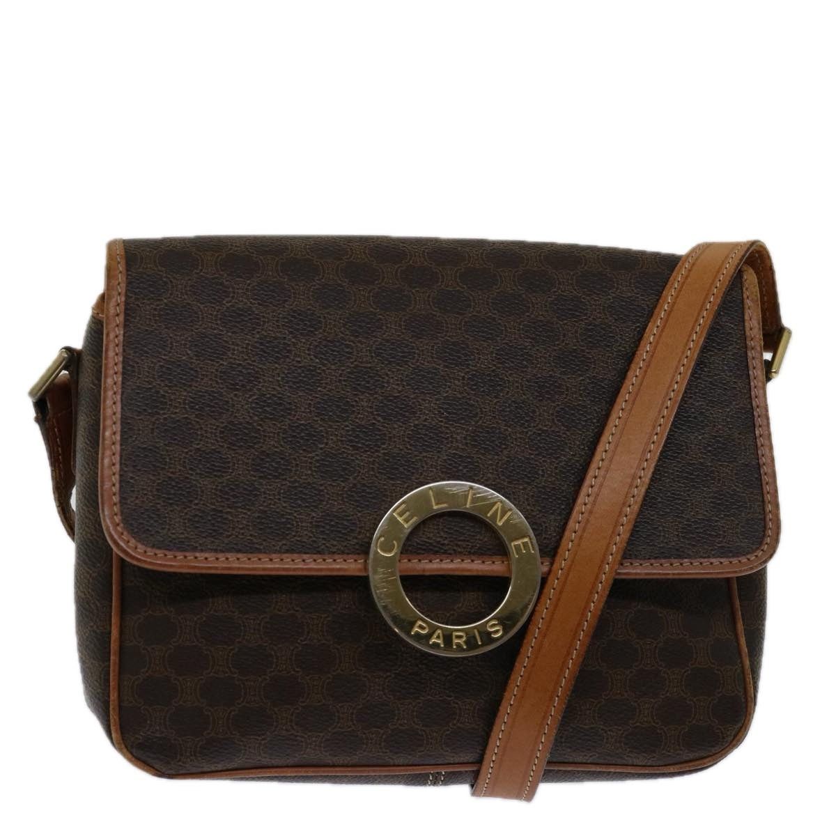 Celine CELINE Macadam Canvas Shoulder Bag Pvc Brown Size ONE SIZE - 1 Thumbnail