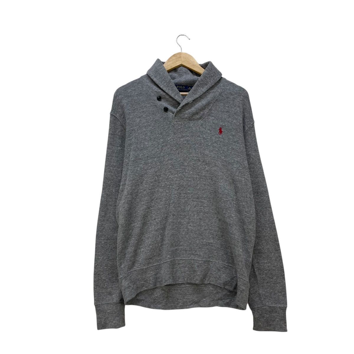 Polo Ralph Lauren 💥Polo Ralph Lauren Shawl Collar Pullover Sweatshirt Size US M / EU 48-50 / 2 - 1 Thumbnail