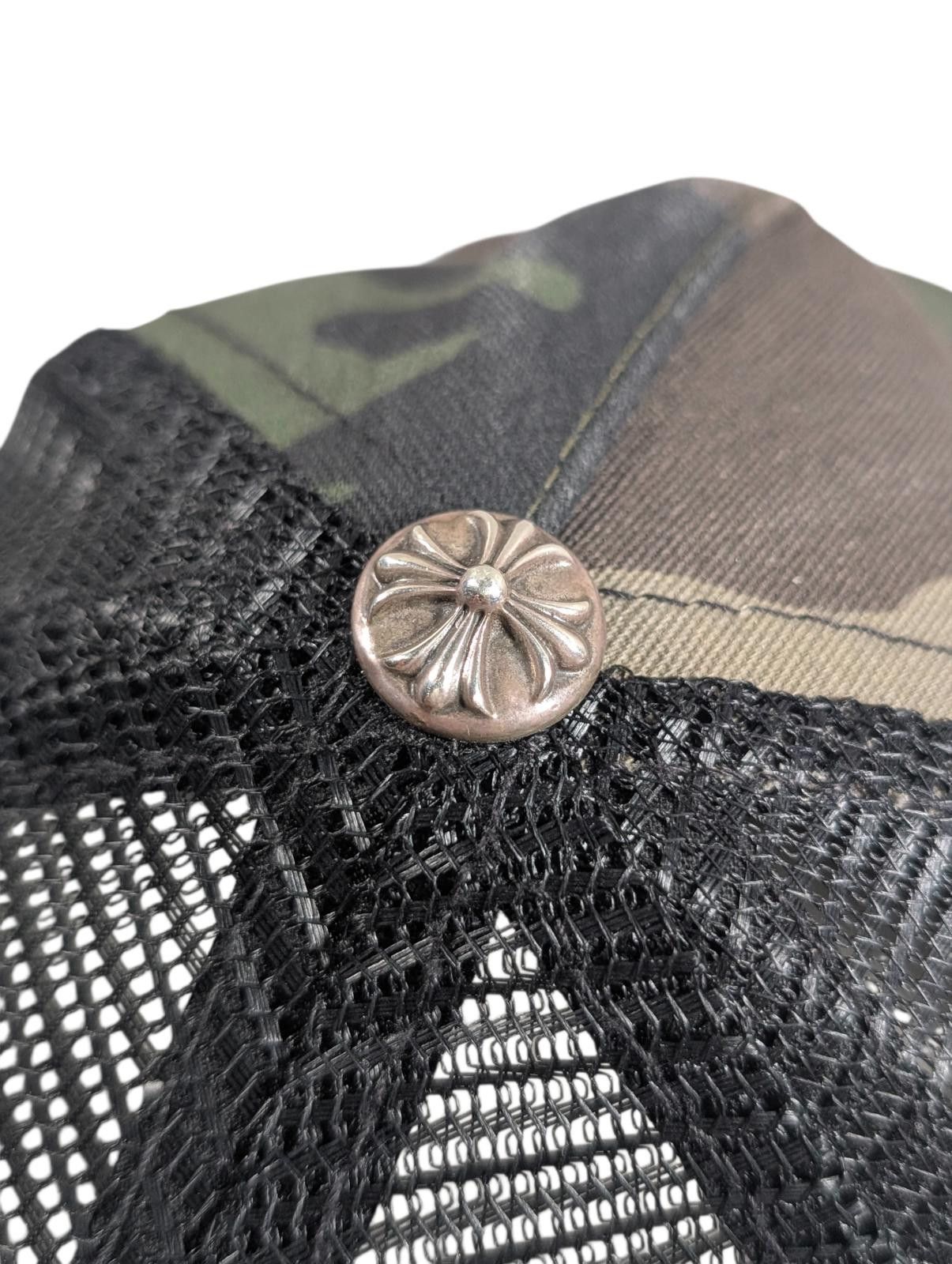 Chrome Hearts Cross Plus Seal Camo Trucker Hat Size ONE SIZE - 7 Thumbnail
