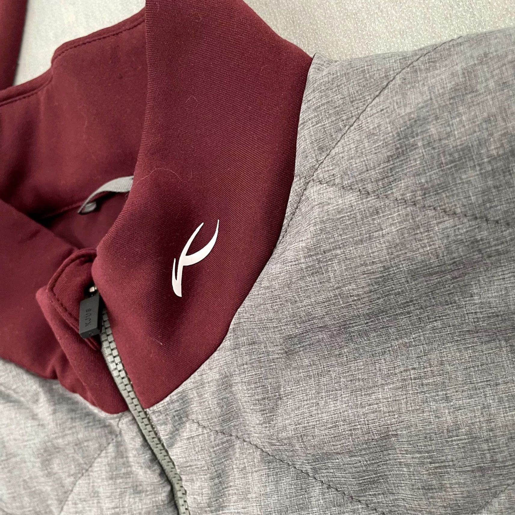 KJUS Kjus Jacket Adult Large Gray Red Release Half Zip Quilted Jersey Shell Mens L Size US L / EU 52-54 / 3 - 6 Thumbnail