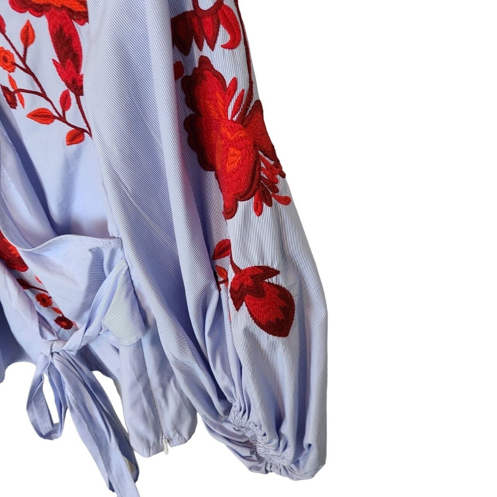 Incarnation INC International Concepts Womens Peasant Top Floral Embroid Size M / US 6-8 / IT 42-44 - 4 Thumbnail