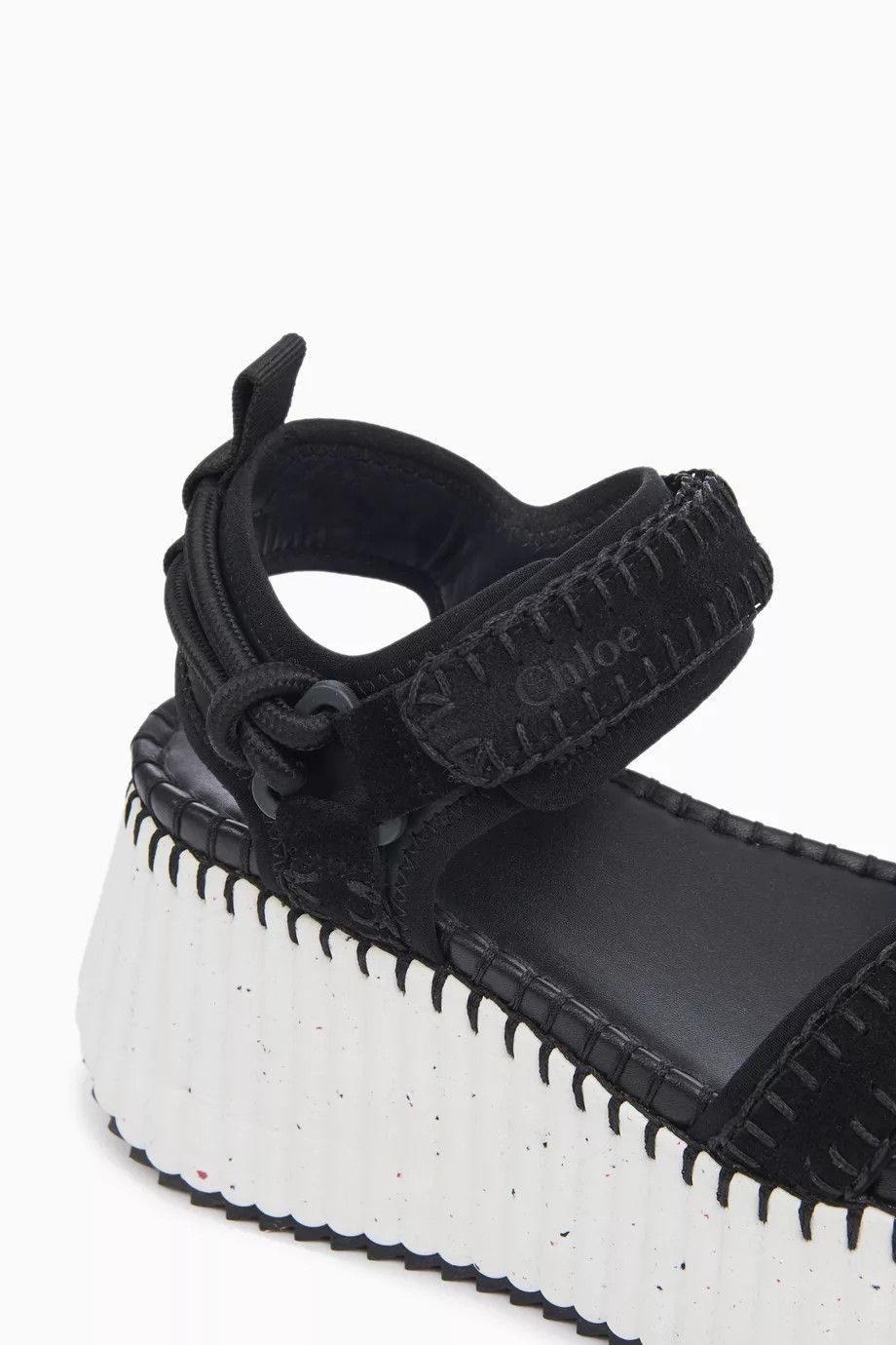 Chloe oc11z0525 Nama Wedge Sandals in Black Size US 9 / IT 39 - 5 Thumbnail