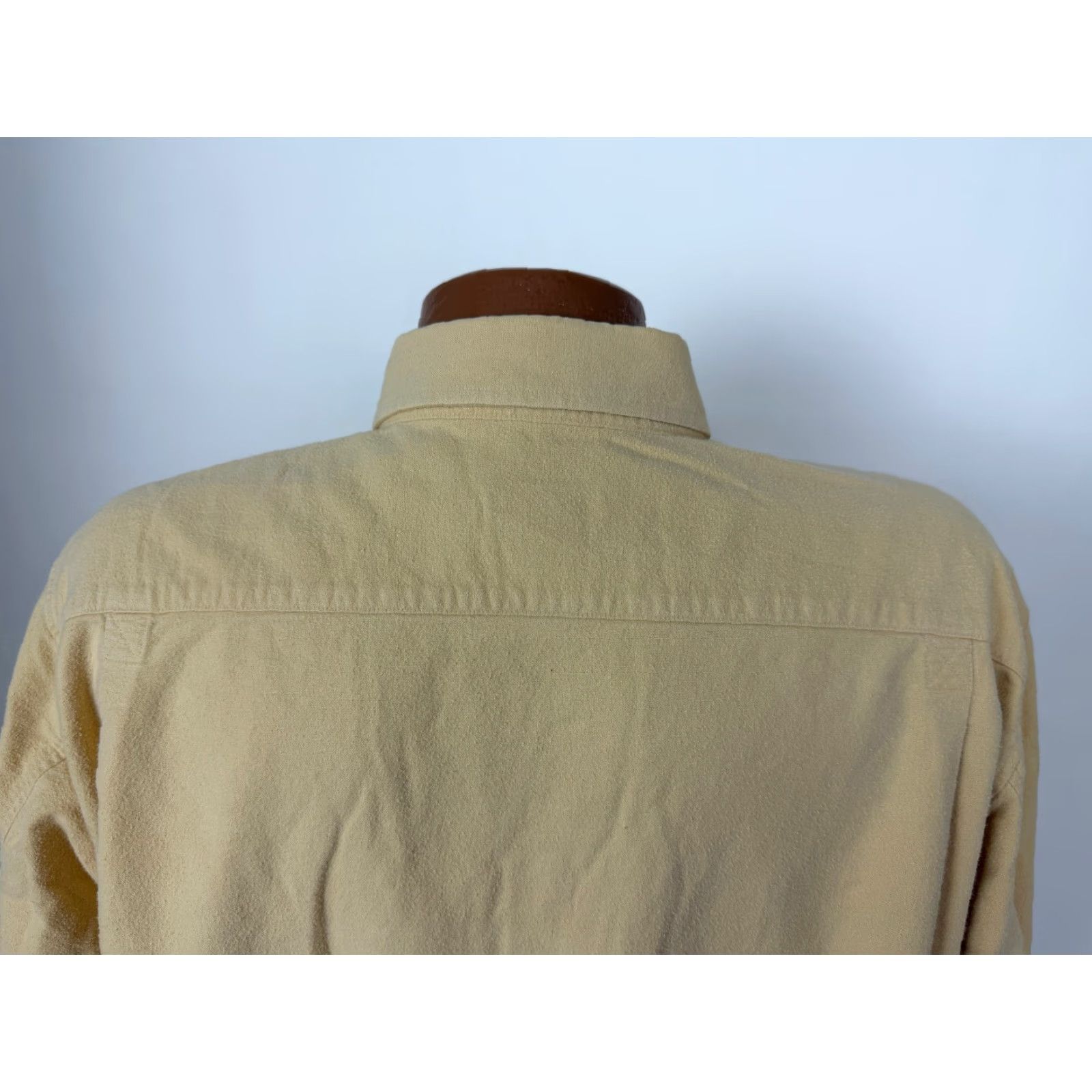 Lands' End VINTAGE Lands' End Chamois Flannel Shirt Mens XLT Tall Yellow Cotton Heavyweight Button-Up Regular Size US XL / EU 56 / 4 - 7 Thumbnail
