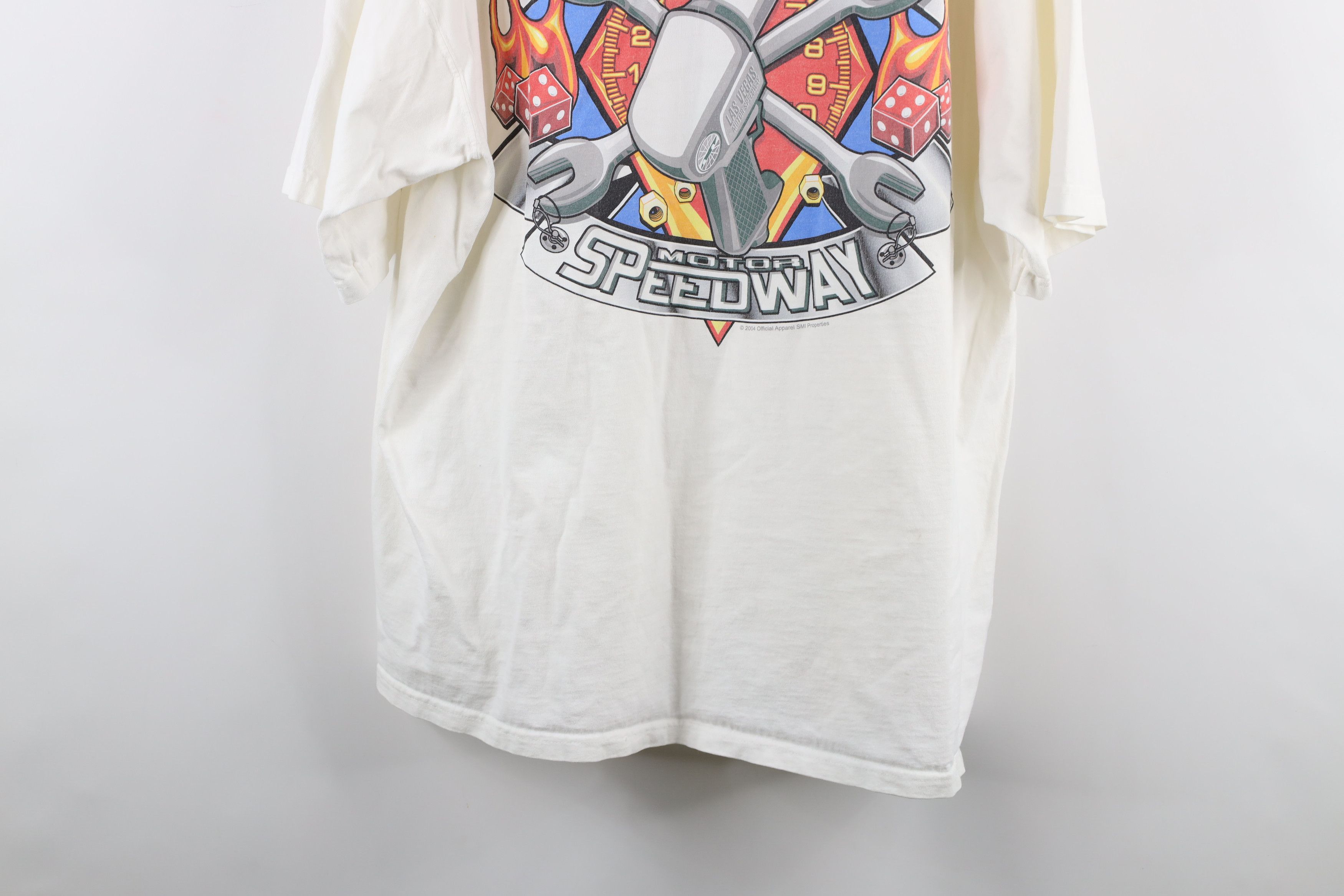 Vintage Vintage Y2K Las Vegas Motor Speedway Fire Dice T-Shirt Size US XXL / EU 58 / 5 - 11 Thumbnail
