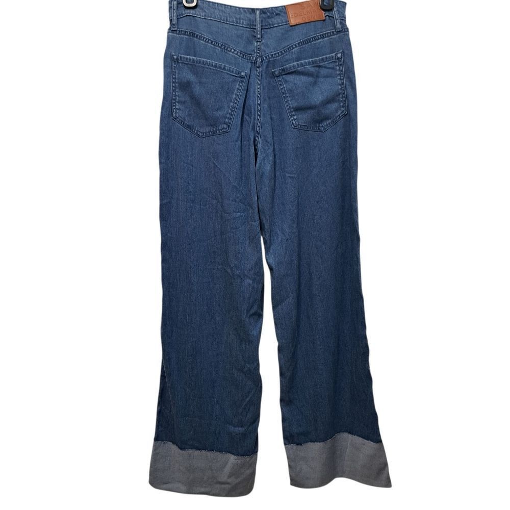 Sam Edelman Sam Edelman High Rise Cuffed Boho Wide Leg Denim Jeans Mysti Size 26" / US 2 / IT 38 - 3 Thumbnail