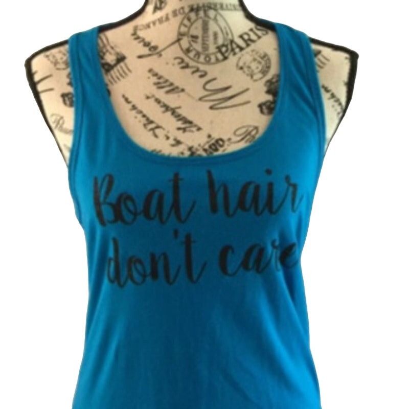 Next Level Apparel Next Level Women's Medium Ideal Tank Top Racerback Blue Size M / US 6-8 / IT 42-44 - 3 Thumbnail