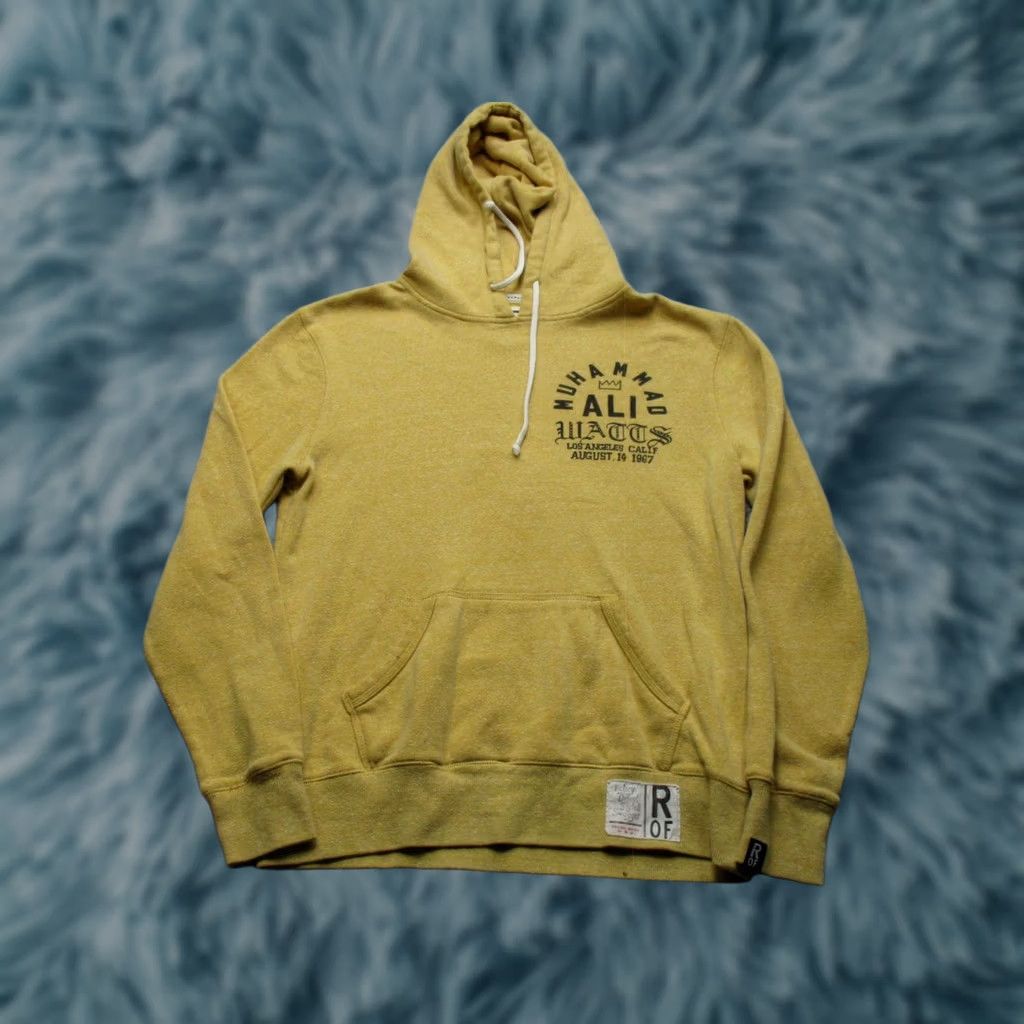 Roots Roots of Fight Hoodie Mens Medium Yellow Muhammad Ali Watts Pullover Sweatshirt Size US M / EU 48-50 / 2 - 1 Thumbnail