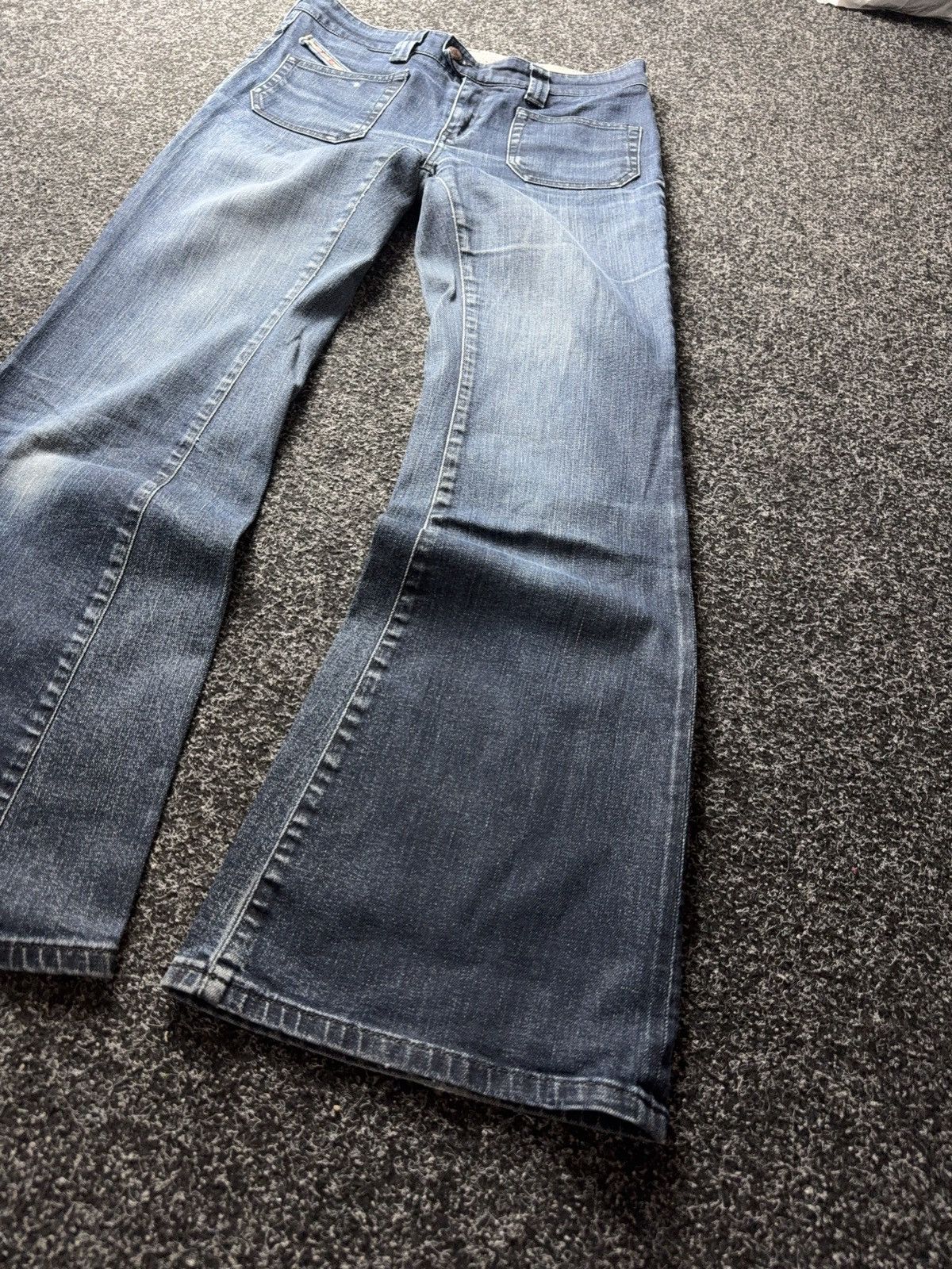 Diesel Luxury 00s Diesel FLUZI Flare Bootcut Jeans Y2K Denim Fade Size 30" / US 8 / IT 44 - 3 Thumbnail