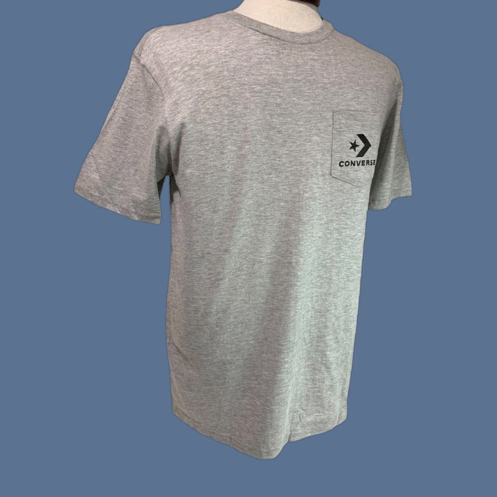 Converse Converse T-Shirt Small Mens Gray Heathered Single Pocket Standard Fit Shirt S Mens, Gray, Heathered, Pocket, Standard Fit Size US S / EU 44-46 / 1 - 1 Thumbnail