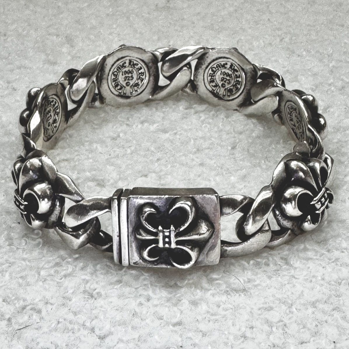 Chrome Hearts VERY RARE! Chrome Hearts Fleur de lis .925 Silver bracelet Size ONE SIZE - 1 Thumbnail