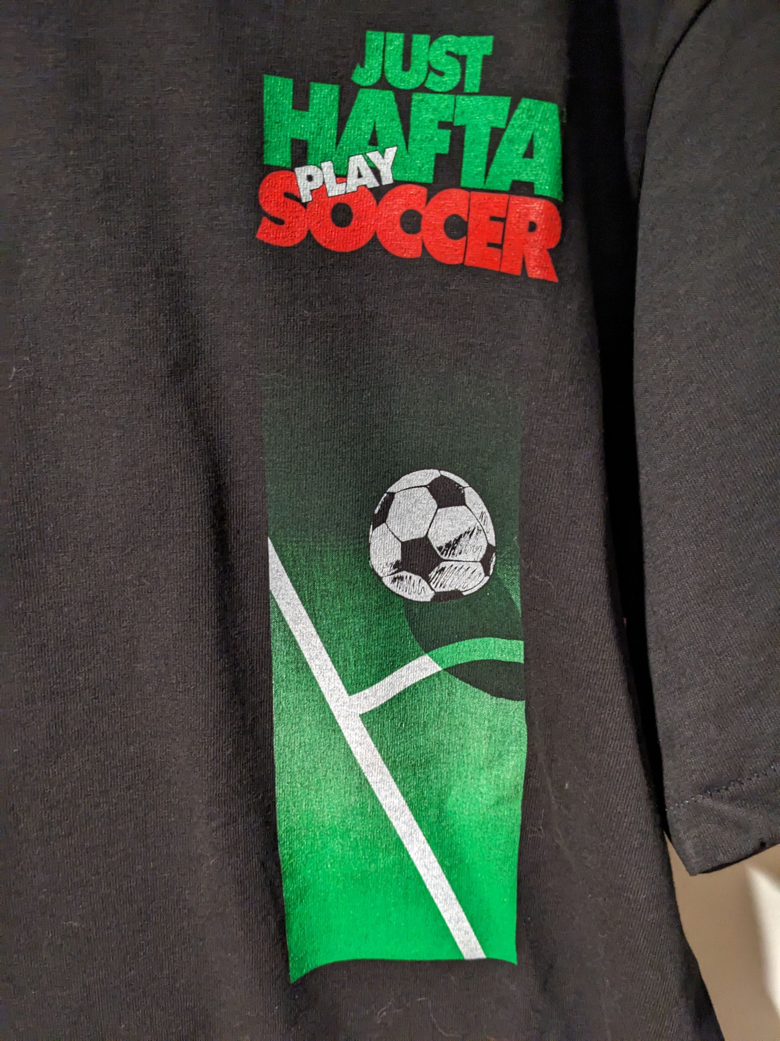 Vintage Vintage 90s Just Hafta Soccer Cleats Sport Large T-Shirt Size US L / EU 52-54 / 3 - 4 Thumbnail