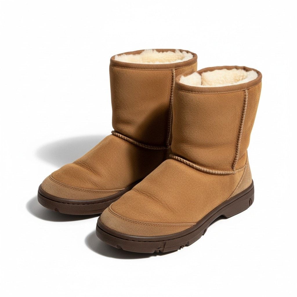 Ugg UGG Tan Suede Boots Short Height Chunky Rubber Sole Sz 6 Size US 6 / IT 36 - 5 Thumbnail