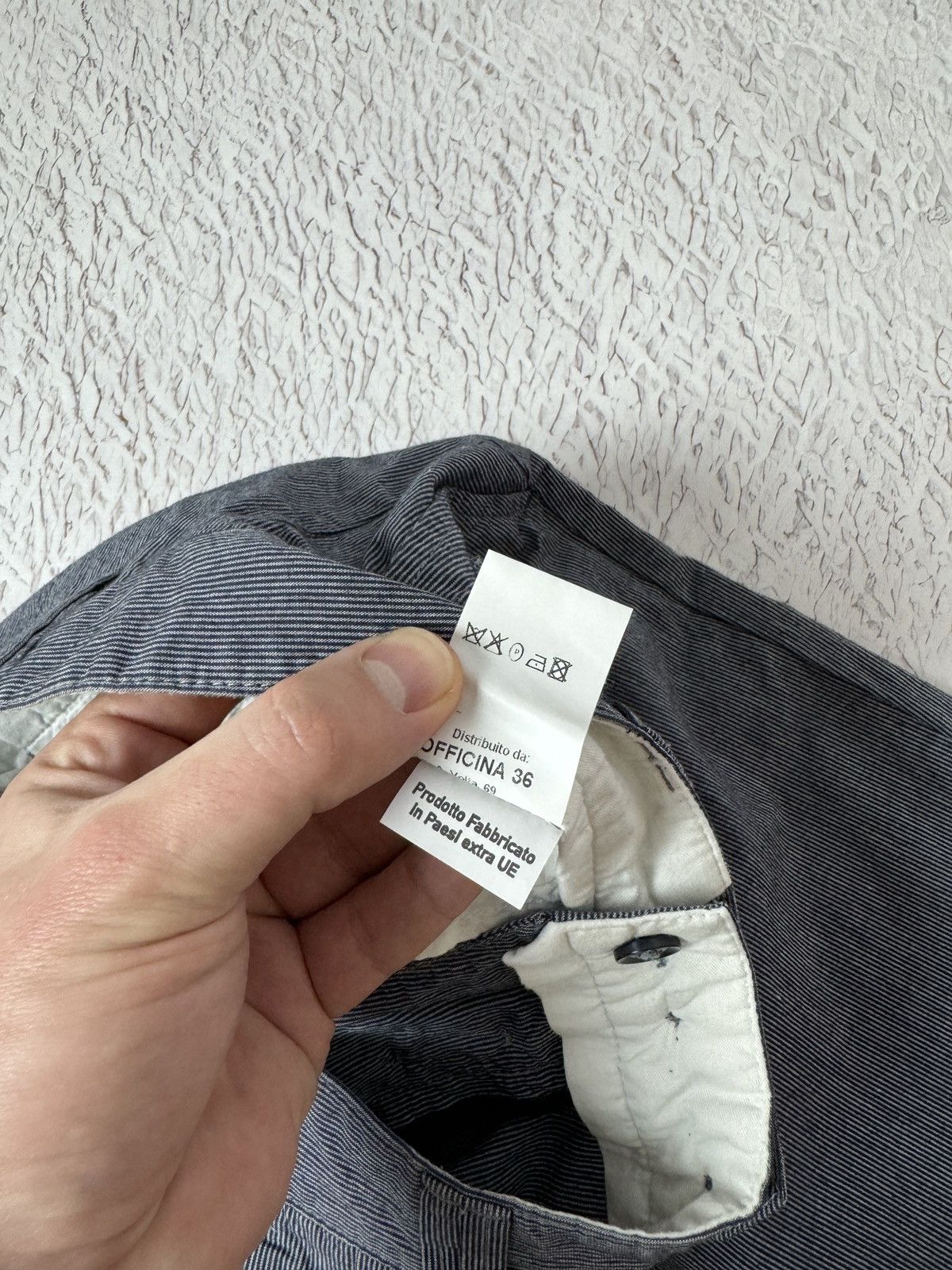 Officina36 Officina 36 cotton striped grey cropped chino pants Size US 30 / EU 46 - 11 Thumbnail
