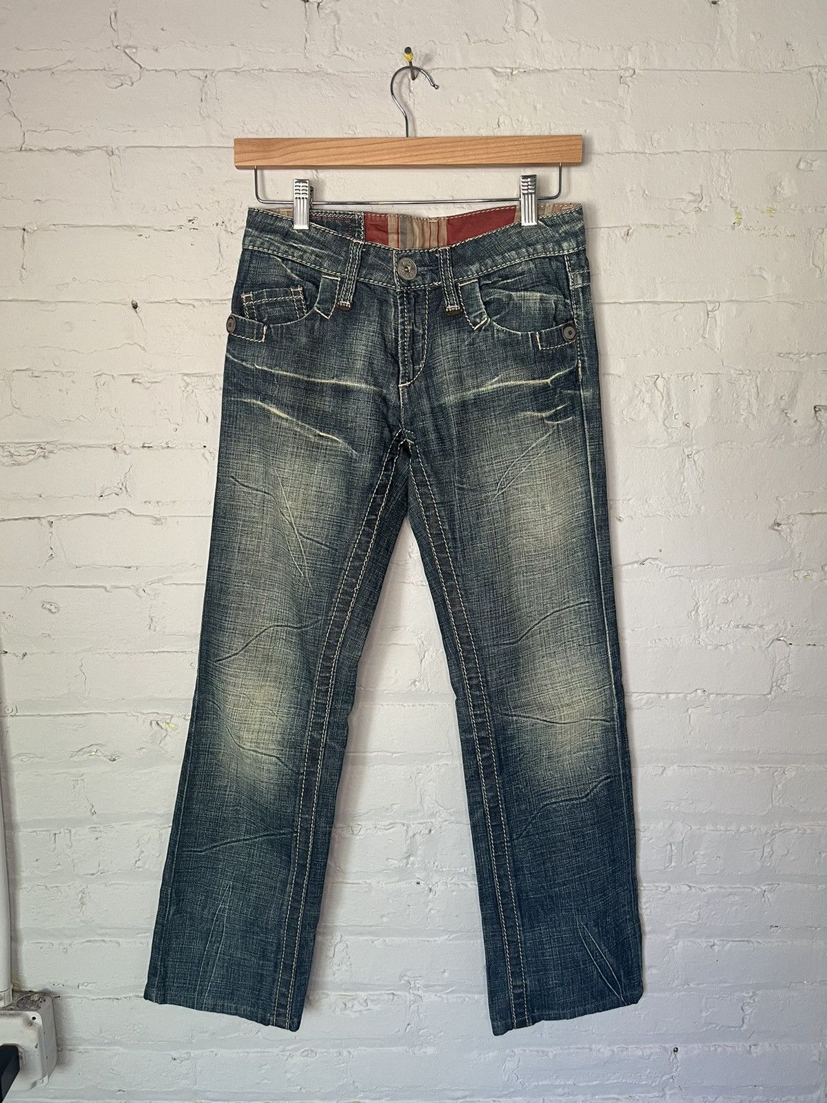 Marithe + Francois Girbaud Y2K Marithé Francois Girbaud Western Suede Detail Denim Size 24" / US 00 / IT 34 - 1 Thumbnail