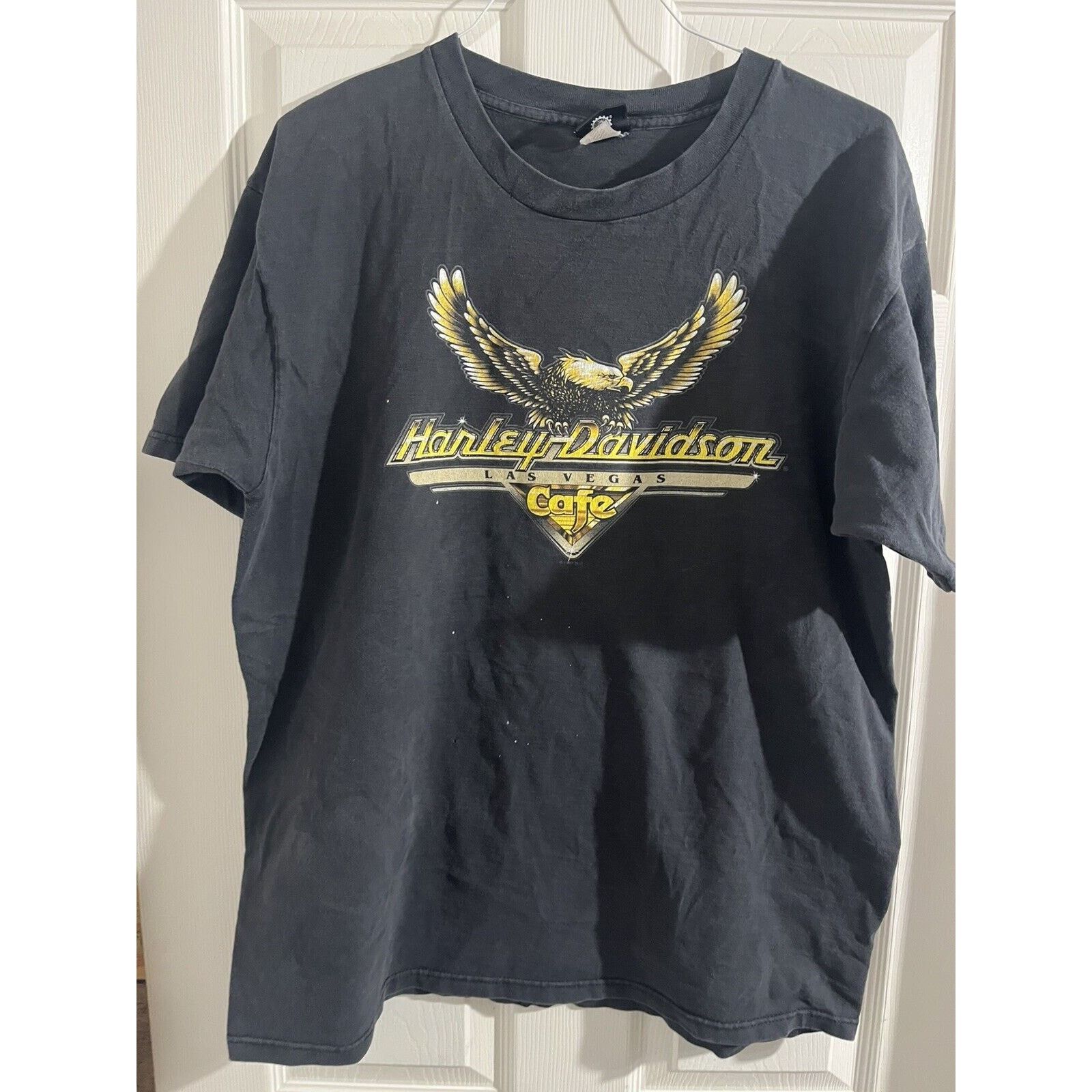 Harley Davidson Vintage 1997 Harley Davidson Las Vegas Cafe Shirt Sz XL Size US XL / EU 56 / 4 - 1 Thumbnail