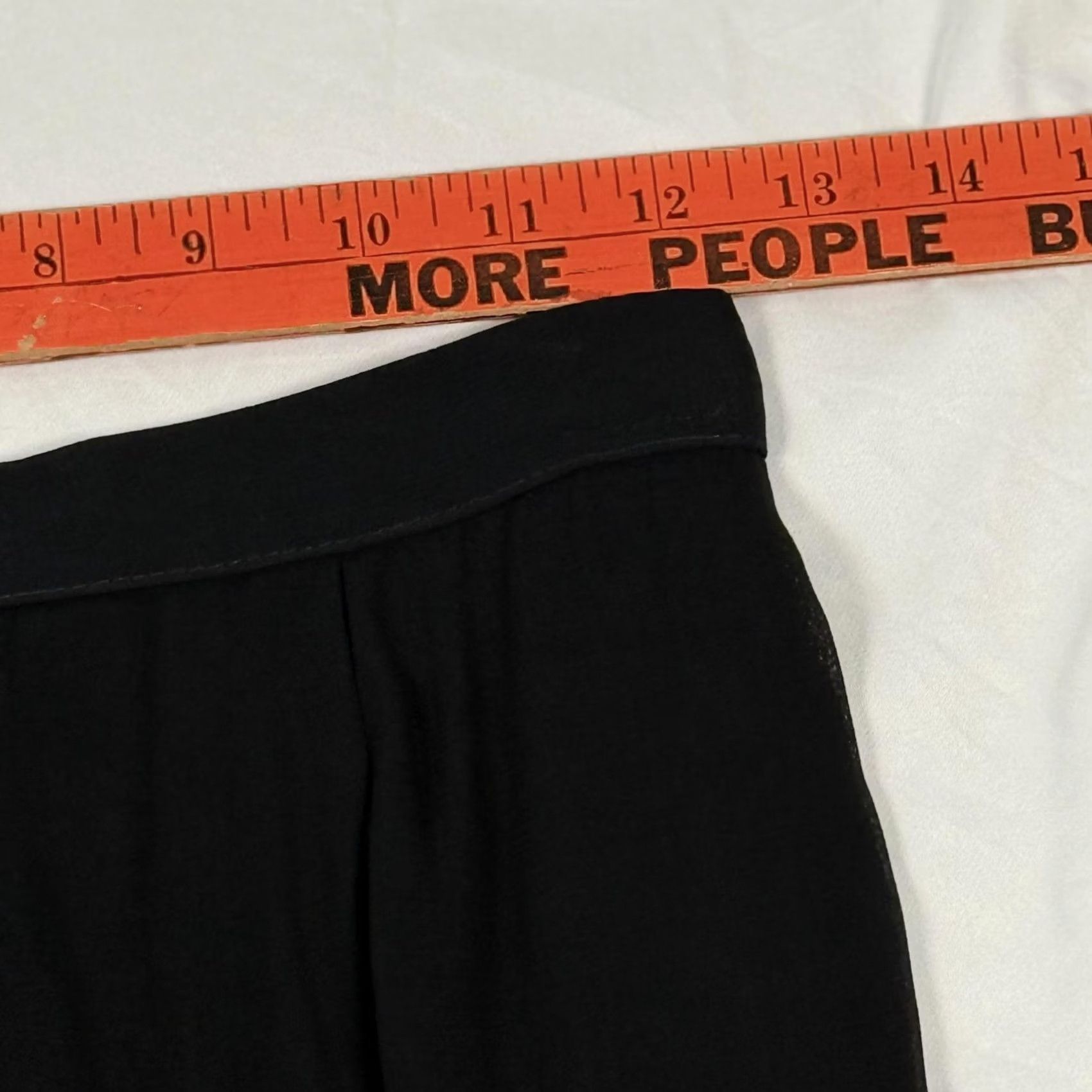 Vintage VINTAGE 90s Lillie Rubin Black Pants Wide-Leg Sheer Overlay NWT Size 4 Stylish Eve Dressy Formal Cocktail Womens US-made Size 27" / US 4 / IT 40 - 6 Thumbnail