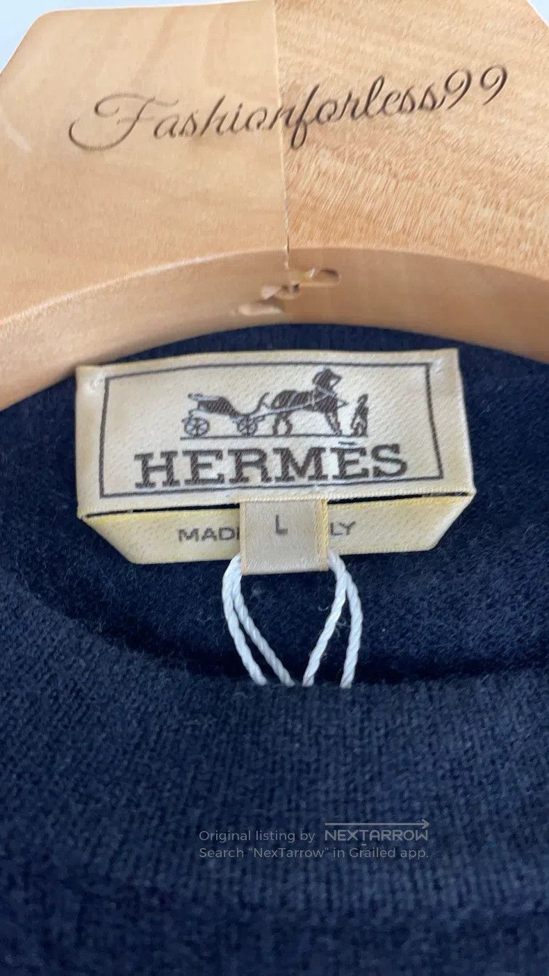 Hermes Hermes Black Knit Top Size L / US 10 / IT 46 - 3 Thumbnail