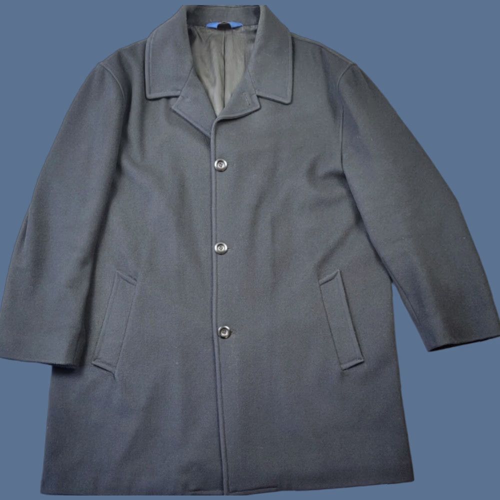Pendleton Pendleton Overcoat Mens XL Black Wool Nylon Cashmere Winter Classic Long Coat Button Lined Pockets Fall Winter Size US XL / EU 56 / 4 - 1 Thumbnail