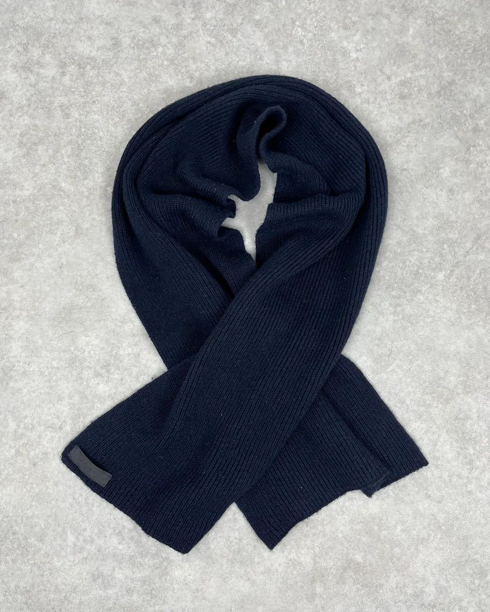 Prada 2000s Prada Navy Wool Minimalist Scarf Size ONE SIZE - 1 Thumbnail