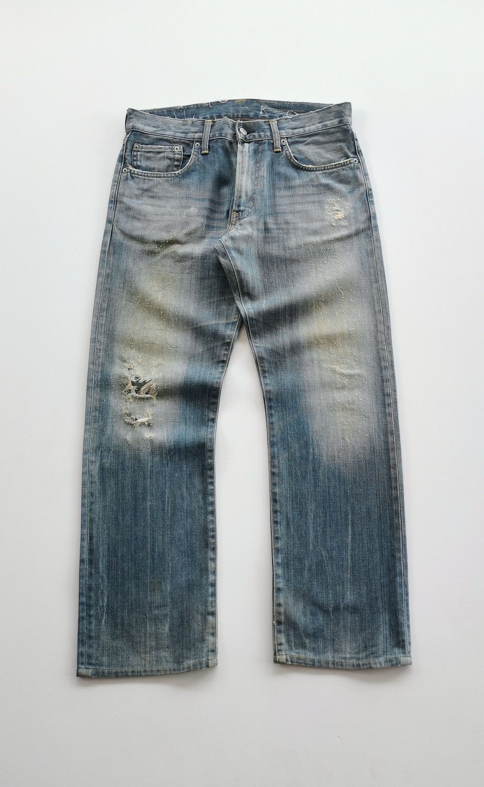 Edwin Edwin 503R Regular Fit Distressed Denim Jeans Size US 34 / EU 50 - 2 Thumbnail