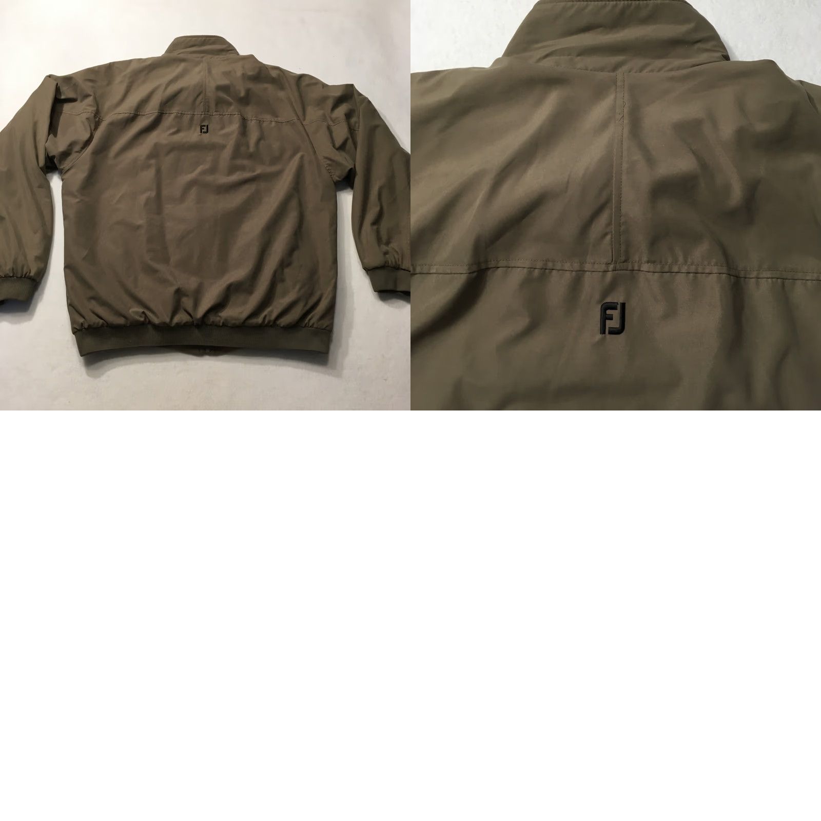 Footjoy FootJoy Reversible Jacket Golf Windbreaker ZIP Beige Green L Men's XL Beige Reversible Pockets Logo 1/2 Zip Shell Polyester Sports Golf Jacket Mens XL Size US L / EU 52-54 / 3 - 8 Thumbnail