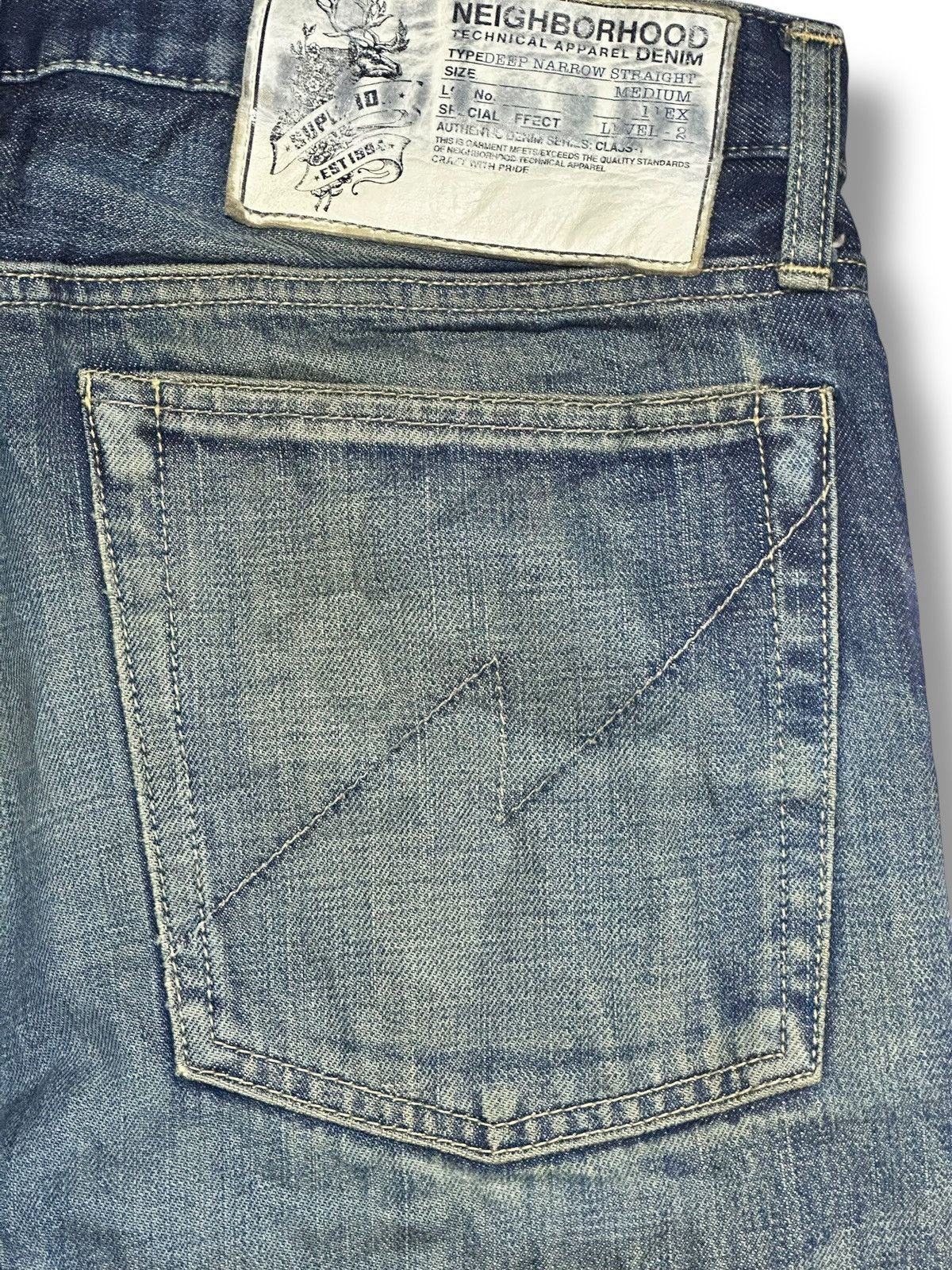 Neighborhood Neighborhood Vintage Jeans Slim Distressed With Mudwash Size US 35 - 7 Thumbnail