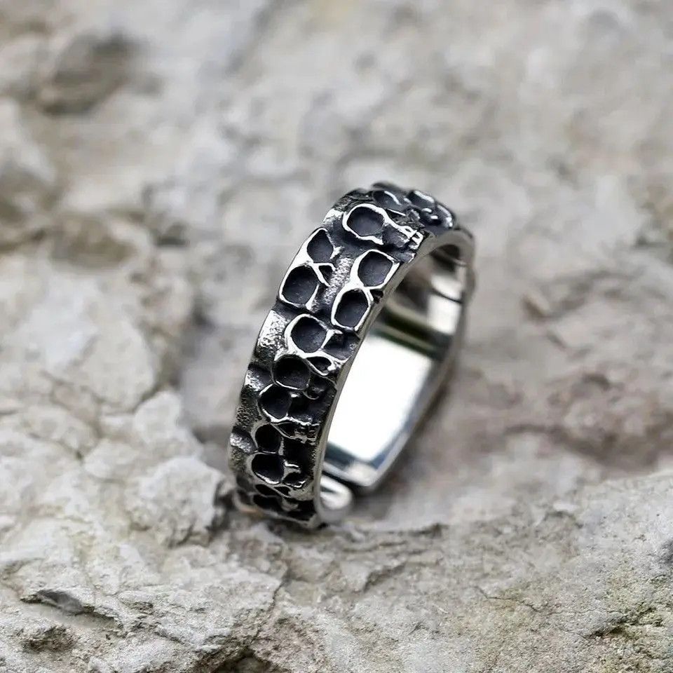 Jewelry Skull Punk Rock Rings Size ONE SIZE - 3 Thumbnail
