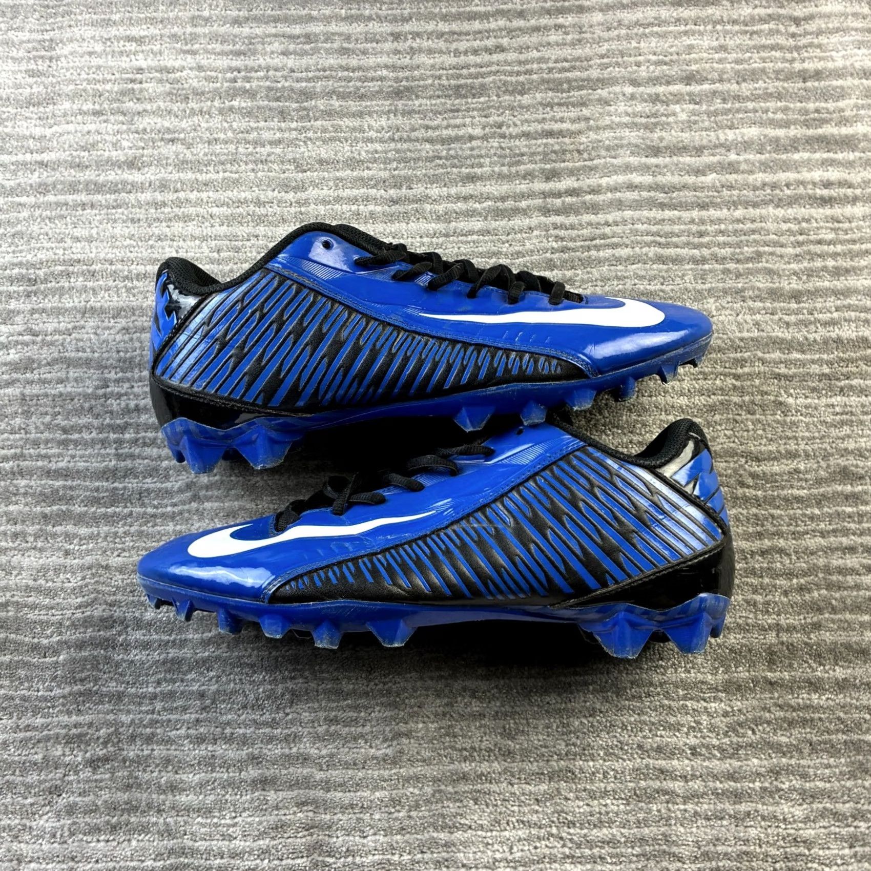 Nike Nike Vapor Strike 4 Low Football Cleats Mens 11.5 Blue Black Carbon Elite Size US 12 / EU 45 - 2 Thumbnail