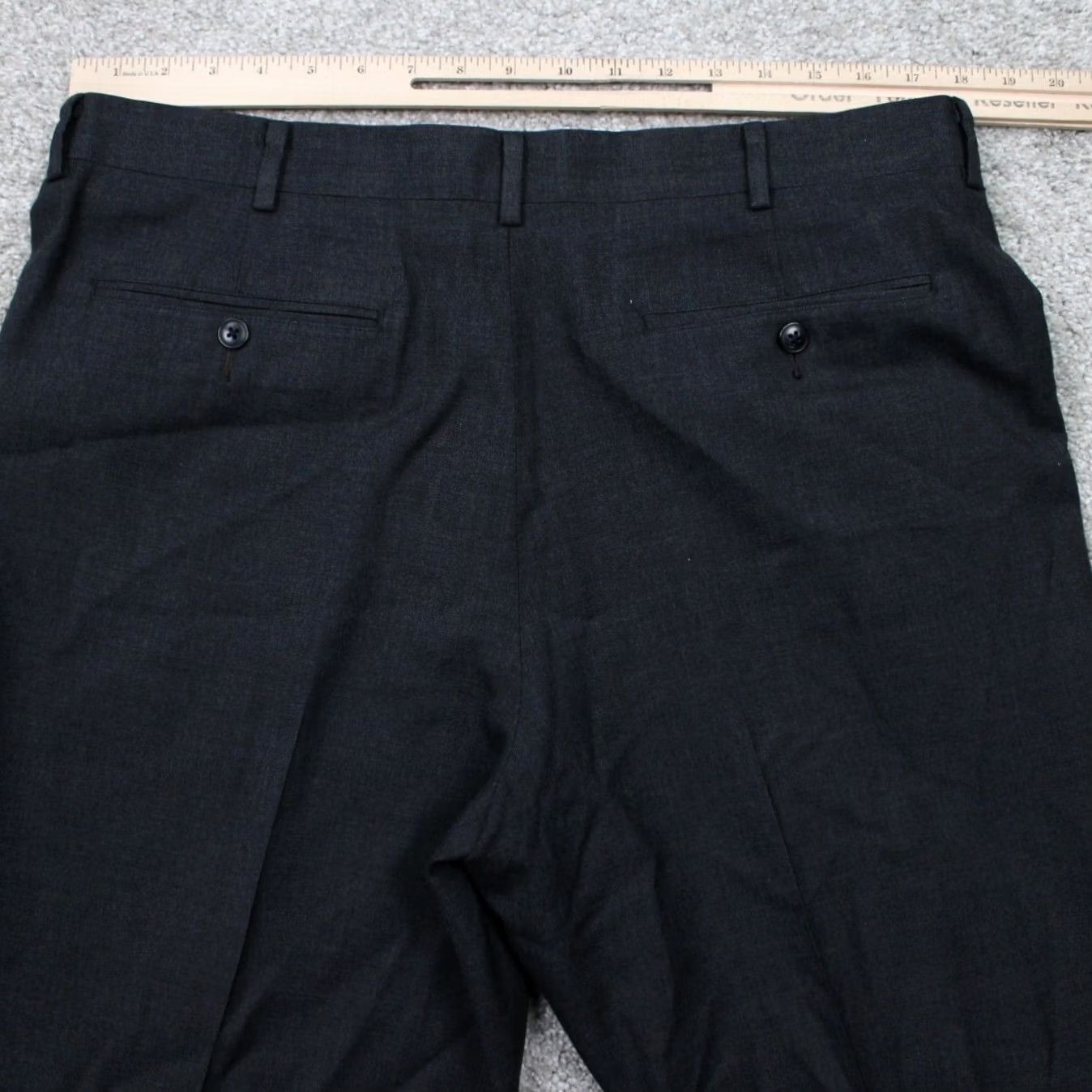 Vintage L.L. Bean Dress Pants Mens 36 Gray 100% Wool Classic Fit Straight Leg 28" inseam Size US 36 / EU 52 - 7 Thumbnail