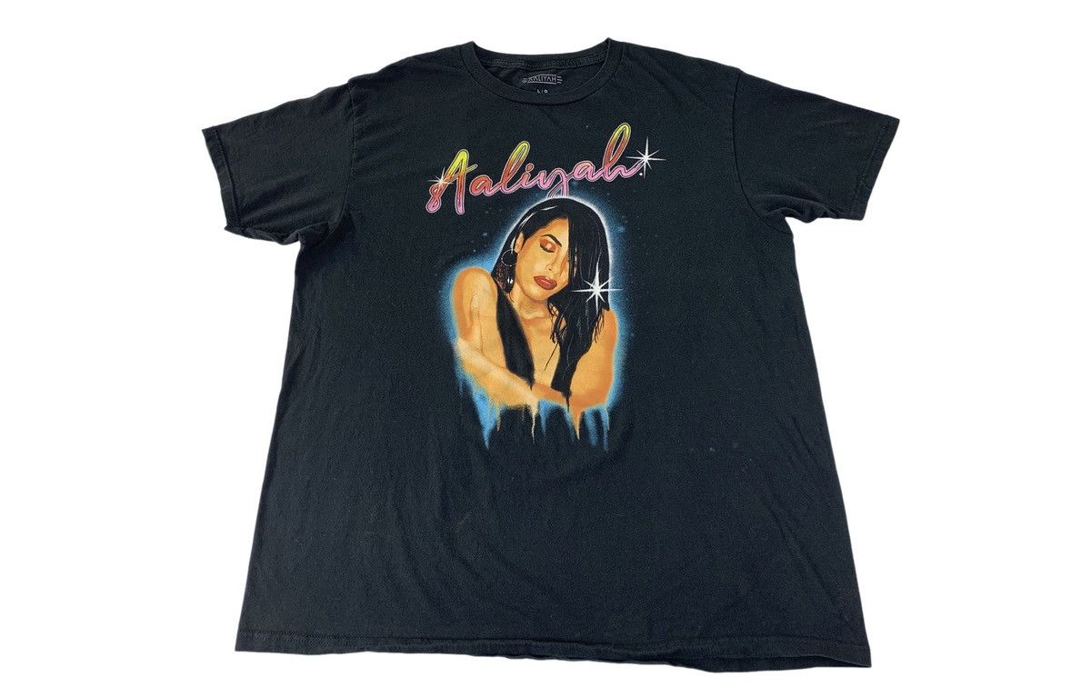 Other Aaliyah Rap Grafitti Big Logo Black Printed Tee T-shirt Size US XL / EU 56 / 4 - 1 Thumbnail
