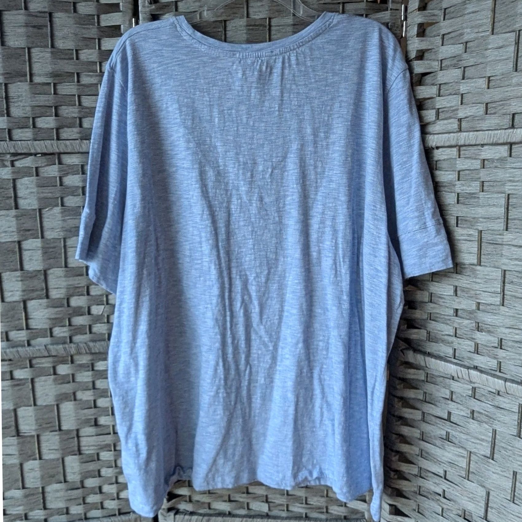 Vintage Pure by Ulla Popken T-Shirt Blue Striped Organic Cotton Sz 24/26 Sustainable Size 4XL / US 24-26 - 3 Thumbnail