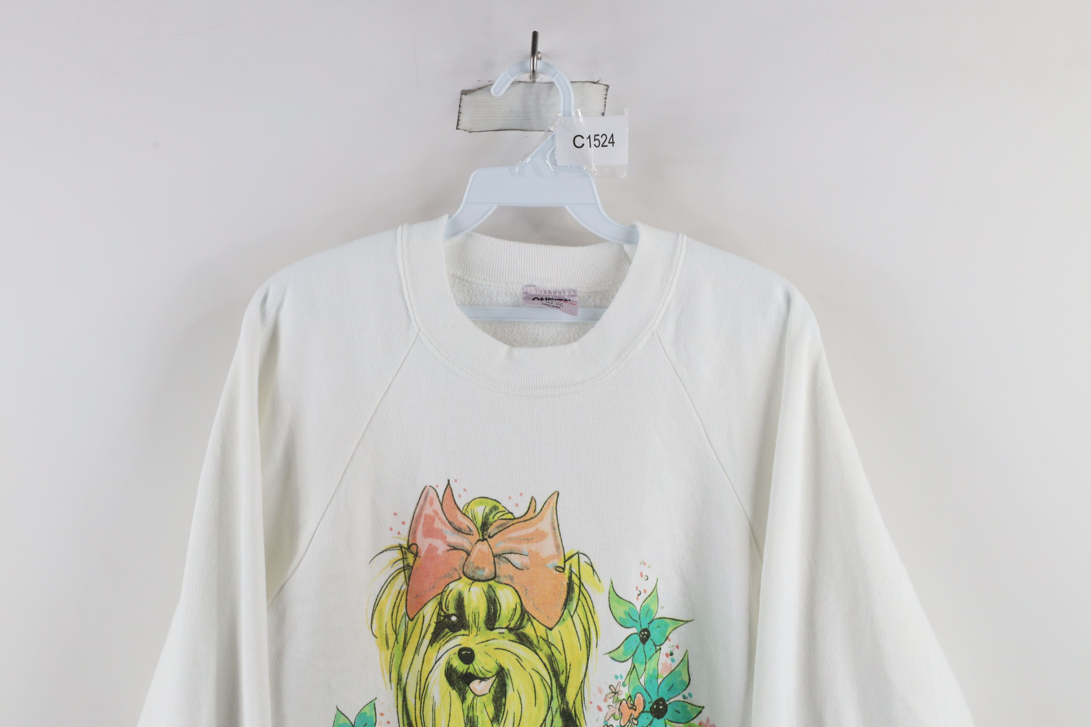 Vintage Vintage 90s Streetwear Yorkie Dog Crewneck Sweatshirt USA Size L / US 10 / IT 46 - 2 Thumbnail