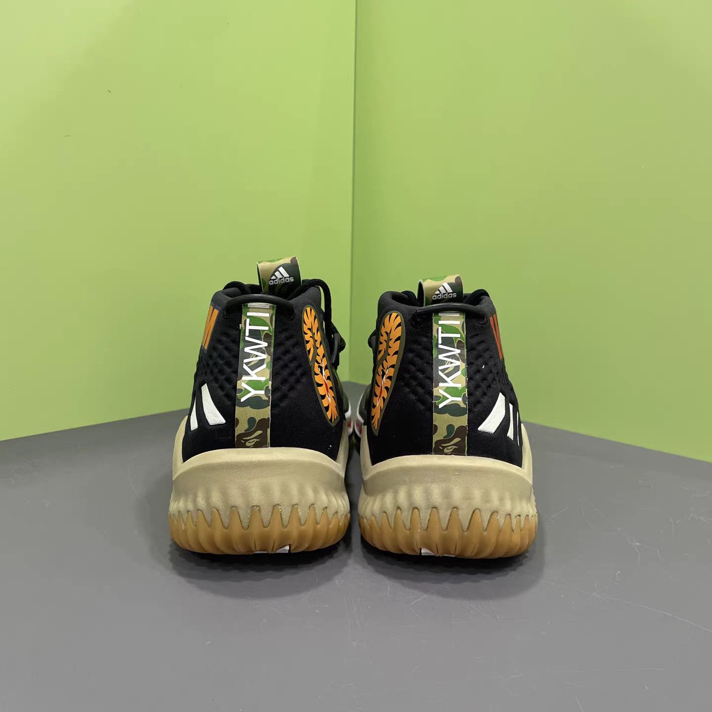 Bape BAPE x adidas Dame 4 Green Shark Basketball Shoes K15 Size US 9 / EU 42 - 6 Thumbnail