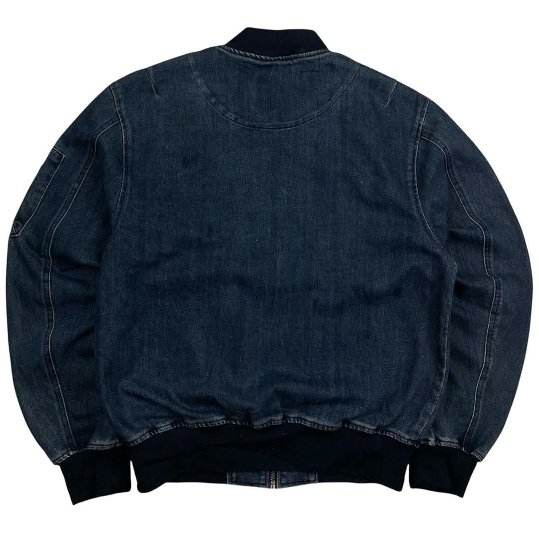 Japanese Brand Rage Machine Denim Bomber Jacket MA Flight Fashion Size US M / EU 48-50 / 2 - 3 Thumbnail
