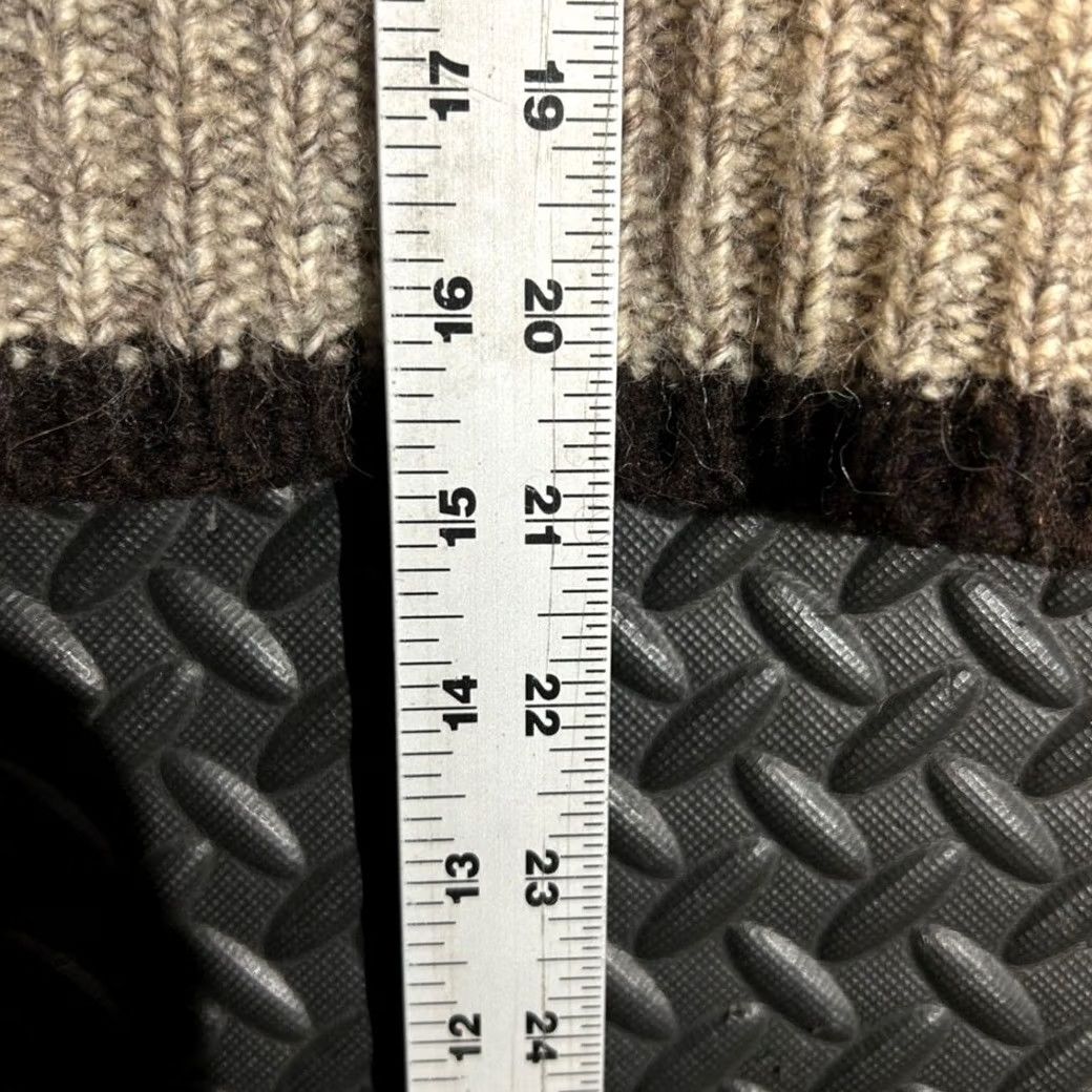 Vintage Fioreblu Wool Knit Sweater Women's Small Brown Striped Cuff Flare Made in Italy Pullover S Knitwear Size S / US 4 / IT 40 - 6 Thumbnail