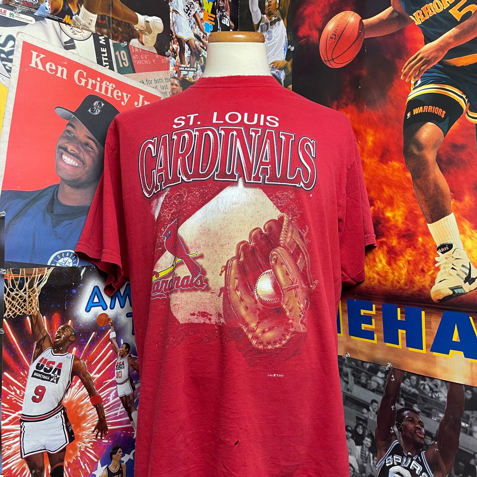 Vintage Trashed Vintage St. Louis Cardinals 2001 MLB Tee Size US XL / EU 56 / 4 - 1 Thumbnail