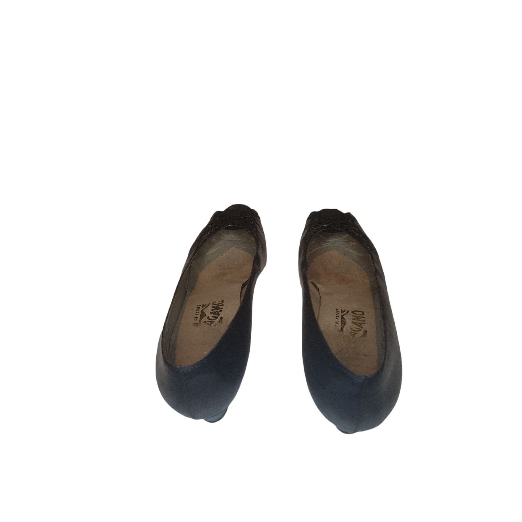 Salvatore Ferragamo Vintage Salvatore Ferragamo Peep Toe Leather Sz 9 AAA Blue D Size US 9 / IT 39 - 4 Thumbnail