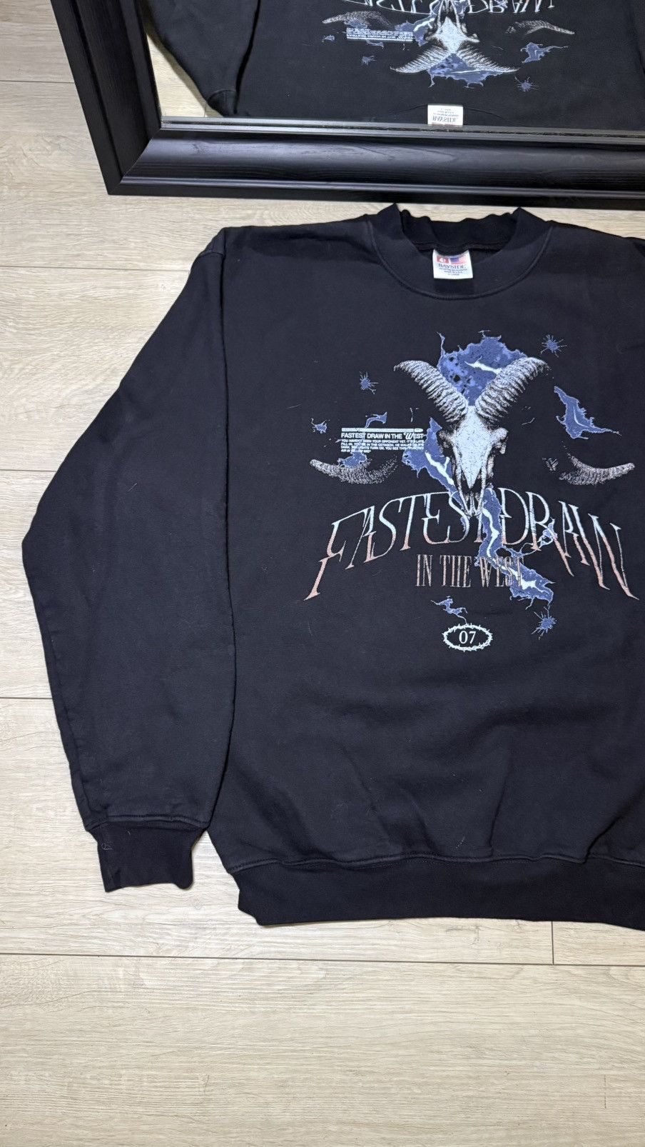 Harley Davidson Vintage 1990s Western Cowboy “Fastest Draw In The West” Size US XL / EU 56 / 4 - 4 Thumbnail
