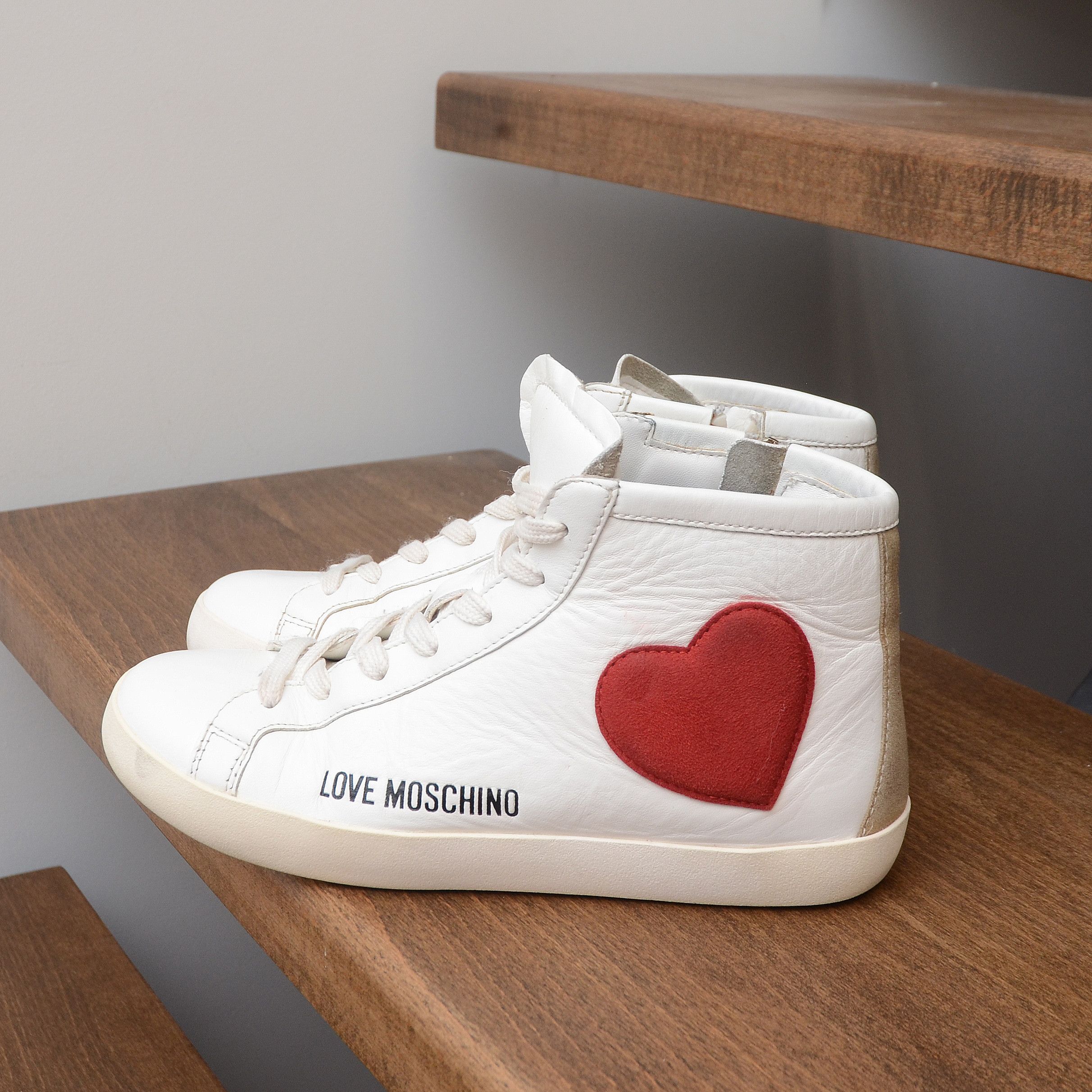 Love Moschino Love Moschino Women's White Mid Top Sneakers Size 35 EU Size US 4 / IT 34 - 7 Thumbnail