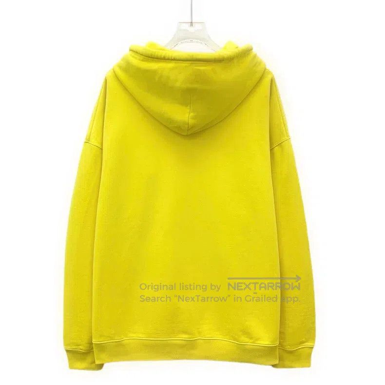 Loewe Loewe Yellow logo leather brand embossed cotton hooded dra Size L / US 10 / IT 46 - 2 Thumbnail
