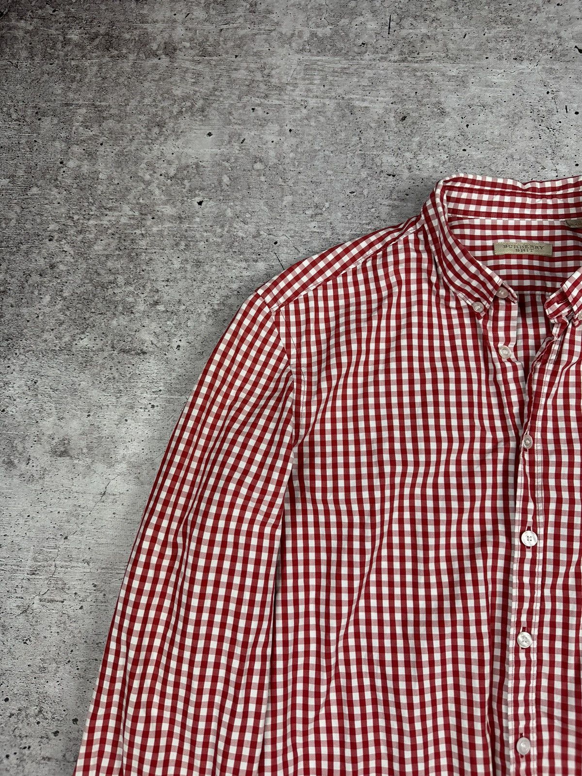 Burberry Burberry Brit Small Logo Check Patterned Button Up Shirt Size US XL / EU 56 / 4 - 3 Thumbnail